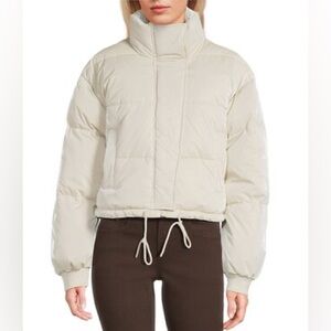 GB Collared‎ Puffer Jacket Size Small Ivory Stone